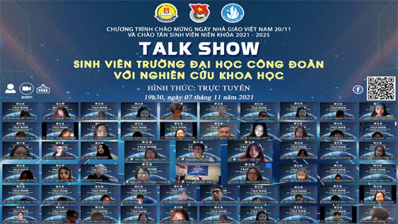 Đoàn thanh niên - hội sinh viên tổ chức talkshow sinh viên trường Đại Học Công Đoàn với nghiên cứu khoa học